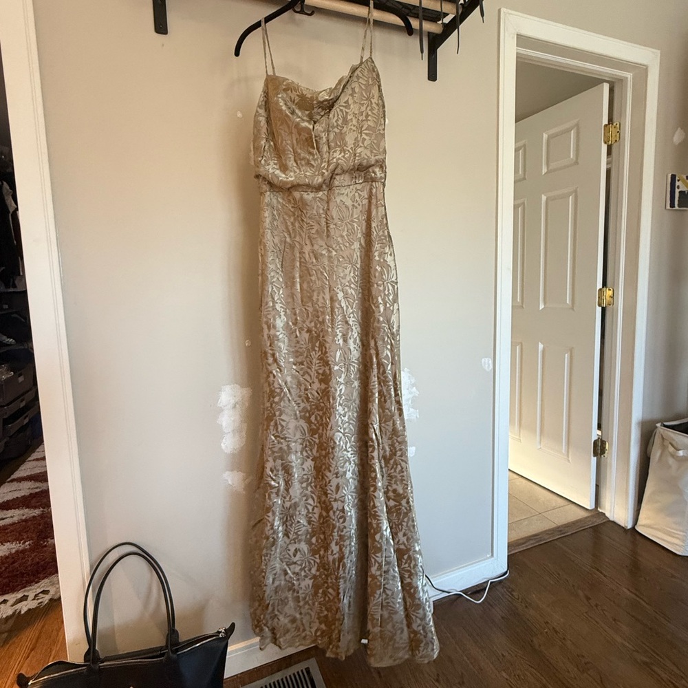 Jenny Yoo Collection Gold Lace Gown